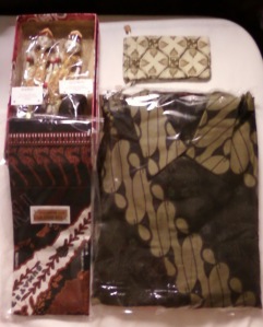 Some Gifts that I Brought from Indonesia (they are called "Wayang" and "Batik") =)